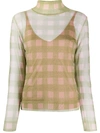 FENDI CHECK KNITTED TOP