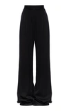 ALEX PERRY HARLEY HIGH-WAIST FLARED SATIN TROUSERS,779591