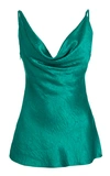 Sies Marjan Amira Crinkled-satin Cami Top In Green