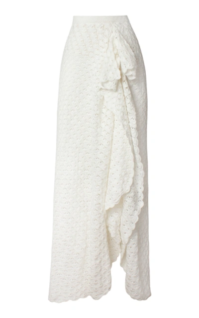 Alejandra Alonso Rojas Crochet-knit Skirt In White