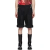 RAF SIMONS RAF SIMONS BLACK WOOL ROLLED UP WIDE-FIT SHORTS