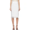 COMMISSION NYC SSENSE EXCLUSIVE WHITE LACE PENCIL SKIRT