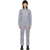 Carhartt Blue & White Striped Tara Coveralls In Blue / Whit
