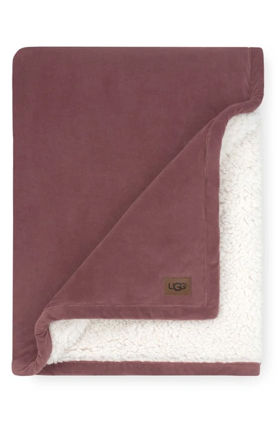 Ugg Bliss Fuzzy Throw In Dusty Rose