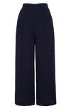 1.state Center Seam Stretch Crepe Trousers In Blue Night