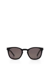 Saint Laurent Matte-effect Square-frame Sunglasses In Black