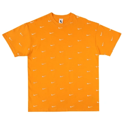 Pre-owned Nike  All Over Swoosh Logo T-shirt Kumquat