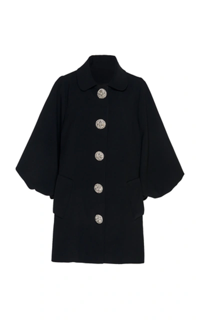 Andrew Gn Puffed Sleeve Crepe Jacket In Black