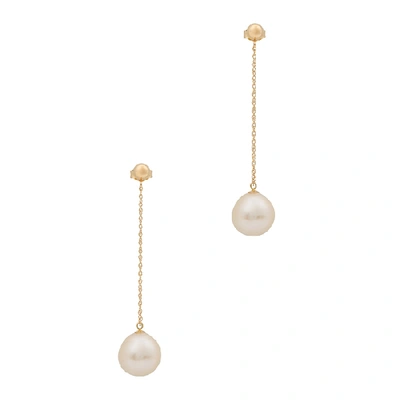 Anissa Kermiche Girl With A Pearl 14kt Gold Drop Earrings