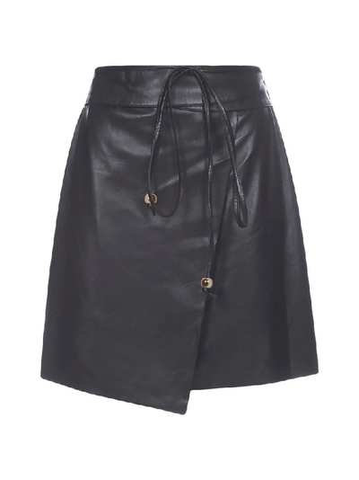 Nanushka Black Vegan Leather Sekoya Miniskirt