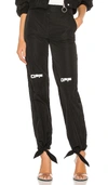 OFF-WHITE NYLON BOW PANT,OFFR-WP12