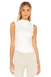 The Line By K Selma Cowl-neck Loose-fit Stretch-jersey Top In Ivory