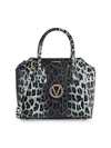 VALENTINO BY MARIO VALENTINO MINIMI ANIMALIER EMBOSSED LEATHER SATCHEL,0400011457206