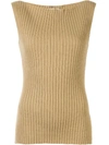 ANNA QUAN PALOMA RIBBED-KNIT TOP