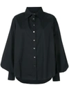 Anna Quan Castiglia Button-down Top In Black