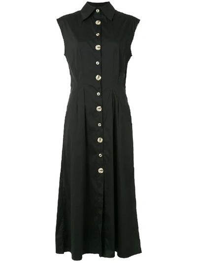 Anna Quan Alora Buttoned Midi Dress In Black