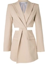 Anna Quan Chiara Blazer Dress In Neutrals