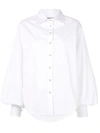 Anna Quan Castiglia Bishop Sleeve Shirt In White
