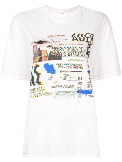 Ader Error Error Digital-print Boxy T-shirt In White