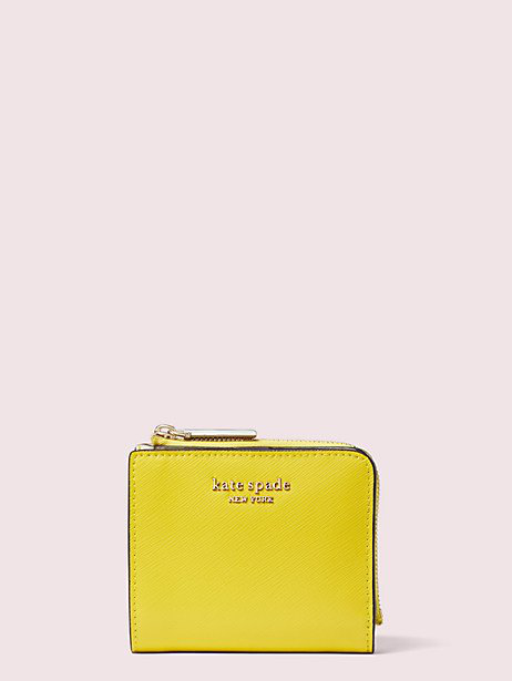 Kate Spade Spencer Small Bifold Wallet In Yellow | ModeSens