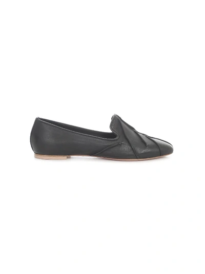 Anna Baiguera Loafers Soft Leather In Natur Black