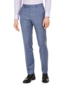 HUGO MEN'S MODERN-FIT BLUE PLAID WOOL SUIT PANTS