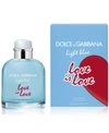 DOLCE & GABBANA MEN'S LIGHT BLUE LOVE IS LOVE POUR HOMME EAU DE TOILETTE, 4.2-OZ.