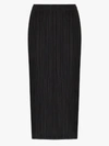 Issey Miyake Midi Skirt Featuring Pleated Design In Black