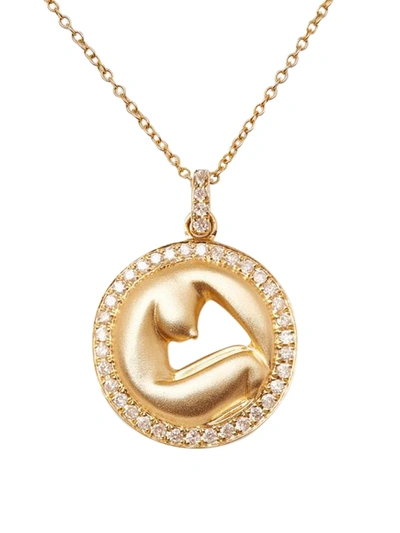 Anissa Kermiche 14k Gold Olympe De Gouges Diamond Necklace