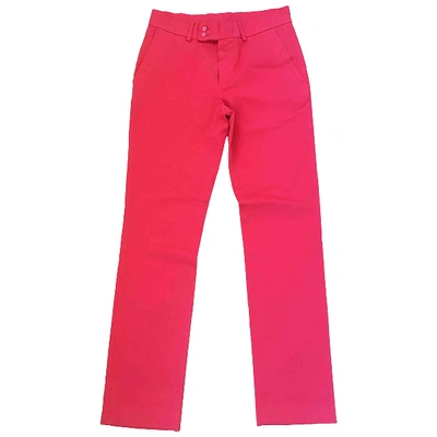 Pre-owned Cruciani Straight Pants In Red