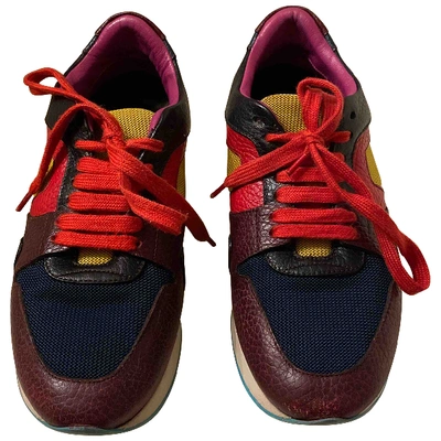 Pre-owned Burberry Leather Trainers In Multicolour