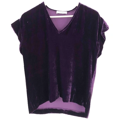 Pre-owned Sandro Velvet T-shirt In Purple