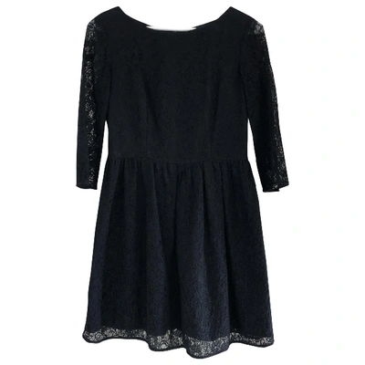 Pre-owned French Connection Lace Mini Dress In Black