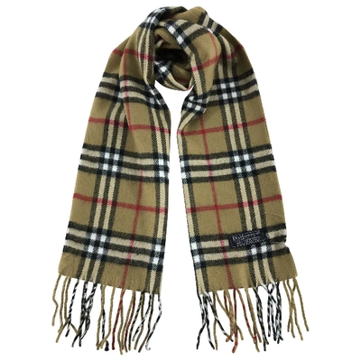 Pre-owned Burberry Wool Scarf In Multicolour