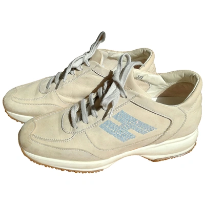 Pre-owned Hogan Leather Trainers In White