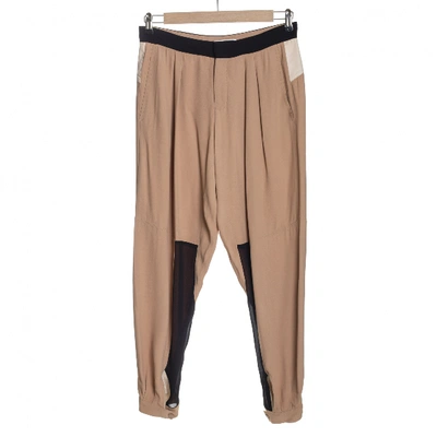 Pre-owned Chloé Trousers In Beige