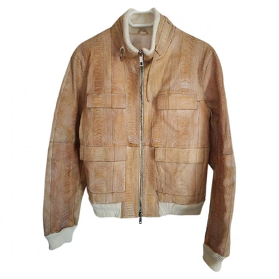 Pre-owned Bally Camel Ostrich Jacket