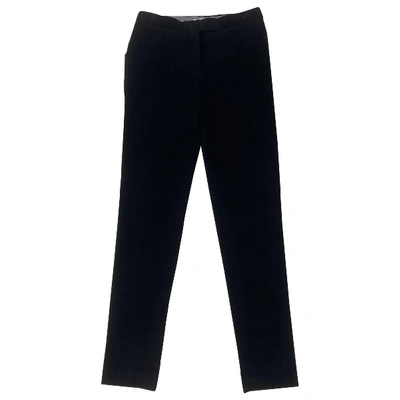 Pre-owned Miu Miu Velvet Straight Pants In Black