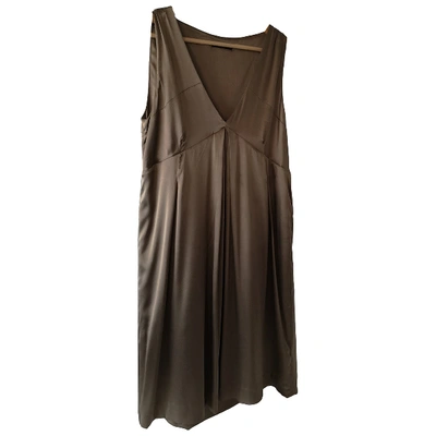 Pre-owned Mauro Grifoni Silk Mid-length Dress In Gold