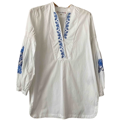 Pre-owned Le Sarte Pettegole White Cotton Top