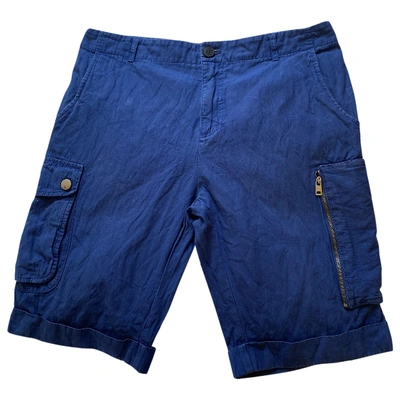 Pre-owned Mcq By Alexander Mcqueen Blue Cotton Shorts