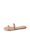 Tkees Skin Pink Leather Gemma Slippers In Mattesunbliss