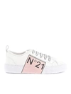 N°21 GYMNIC SNEAKERS IN WHITE AND PINK,20ESP0003-0003C001