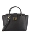TWINSET FAUX LEATHER TOTE BAG IN BLACK