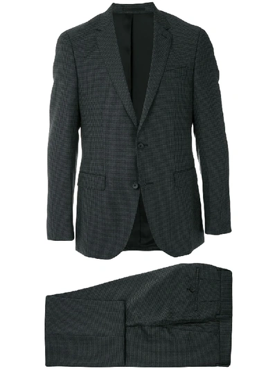 Hugo Boss Houndstooth Two-piece Suit In Grey