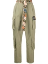 PINKO BELTED CARGO TROUSERS