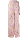 PINKO HIGH-WAISTED FLORAL PRINT TROUSERS