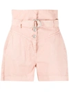 PINKO HIGH-WAISTED BELTED SHORTS