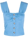 PINKO BUTTON FRONT CROPPED CAMISOLE