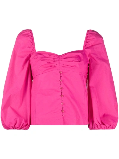 Pinko Sweetheart Neck Blouse In Pink